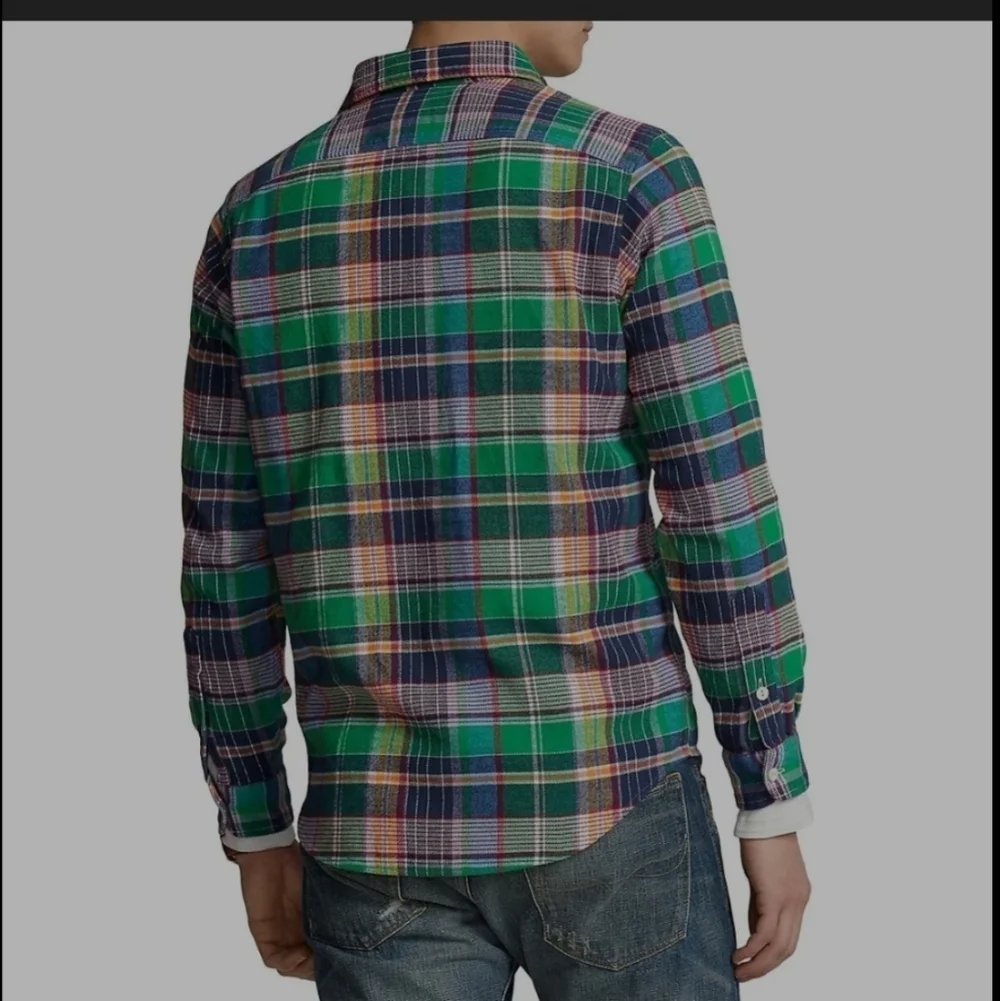 Polo Ralph Lauren Men's Classic Fit Flannel PlaidWorkshirt Heavy Cotton Medium